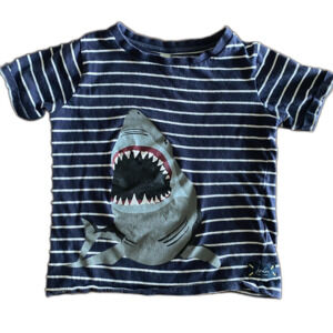 Joules Striped Shark Tee With Glow In The Dark Boys' 5